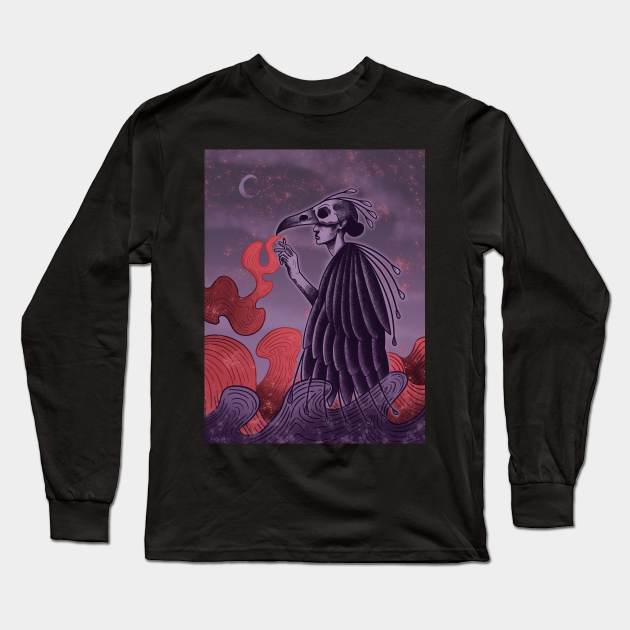 Smoke Bird Long Sleeve T-Shirt by TiaBenta